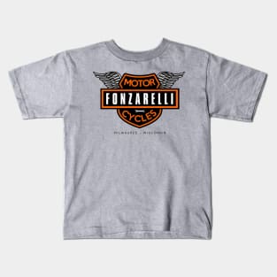 Fonzarelli Motorcycles - Wings Black Kids T-Shirt